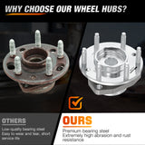Nilight Front Wheel Hub and Bearing Assembly for Silverado Sierra Suburban 1500 HD 2500 HD 3500 2002 2003 2004, Chevy Avalanche 2005-2006, GMC Yukon XL 2500, Hummer H2 2003-2007,4WD OEM 515058, view 4