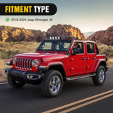 Nilight Front Windshield Frame Cover Roof Sun Visor Cowl Body Armor with 4 x LED Lights Compatible with 2007-2018 Jeep Wrangler JK JKU Unlimited, Windscreen Rack Protector Stand, view 5