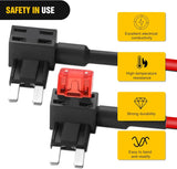 Nilight Fuse Adapter Fuses Holder TIPM Bypass 14AWG Wire 20 AMP Repair Fuel Pump Relay Cable Compatible with Dodge Ram 1500 2500 3500 Chrysler Jeep VW 2007-2016 Replace CBWPR091AA, view 4