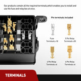 Nilight Fuse and Relay Block Box 6 Slots 12V ATC/ATO Universal Waterproof Kit for Car Truck Marine Boat, view 4