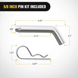 Nilight Fusion Trailer Hitch Mount with 2 Inch Trailer Ball 5/8 Inch Hitch Pin Clip 2 Inch Drop, view 3