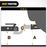 Nilight Fusion Trailer Hitch Mount with 2 Inch Trailer Ball 5/8 Inch Hitch Pin Clip 4 Inch Drop, view 6