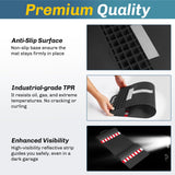 Nilight Garage Parking Mat, Durable Wheel Stop Pad Parking Aid with Reflective Strips for or Cars SUVs Trucks, 2-Pack, view 4
