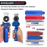 Nilight Glad Hands Grips Set with Seals Heavy Duty Gladhand Extension Handles Kit Emergency & Service Brake Air Hose Coupling Connectors for Semi Truck Trailer Brake System 1 Pair, view 3
