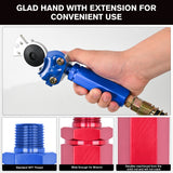 Nilight Glad Hands Grips Set with Seals Heavy Duty Gladhand Extension Handles Kit Emergency & Service Brake Air Hose Coupling Connectors for Semi Truck Trailer Brake System 1 Pair, view 4
