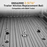 Nilight GNXA2000 Gooseneck Hitch Ball Compatible with B&W Trailer Hitches, 2-5/16 Inch Replacement Gooseneck Tow Hitch Ball 30,000lbs Load Capacity, view 5
