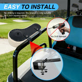 Nilight Golf Cart Armrests 2PCS Beige Flip Stand Cup Holder | No Drilling Detachable PU Leather Armrest with Iron Bracket Fits 1 Inch Square Tubes for EZGO Club Car Yamaha Rear Seat, view 5