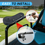 Nilight Golf Cart Armrests 2PCS Black Diamond Flip Stand Cup Holder | No Drilling Detachable PU Leather Armrest with Iron Bracket Fits 1 Inch Square Tubes for EZGO Club Car Yamaha Rear Seat, view 5