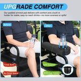 Nilight Golf Cart Armrests 2PCS Black Diamond Flip Stand Cup Holder | No Drilling Detachable PU Leather Armrest with Iron Bracket Fits 1 Inch Square Tubes for EZGO Club Car Yamaha Rear Seat, view 6