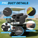 Nilight Golf Cart Armrests 2PCS Black Diamond Flip Stand Storage | No Drilling Cup Holder Detachable PU Leather Armrest Fits 1 Inch Square Tubes for EZGO Club Car Yamaha Rear Seat, view 3