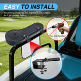 Nilight Golf Cart Armrests 2PCS Black Diamond Flip Stand Storage | No Drilling Cup Holder Detachable PU Leather Armrest Fits 1 Inch Square Tubes for EZGO Club Car Yamaha Rear Seat, view 5