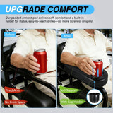Nilight Golf Cart Armrests 2PCS Black Flip Stand Cup Holder | No Drilling Detachable PU Leather Armrest with Iron Bracket Fits 1 Inch Square Tubes for EZGO Club Car Yamaha Rear Seat, view 6