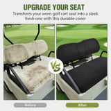 Nilight Golf Cart Front Seat Cover 1PC Black Leather Club Car DS | Waterproof Leather No Staple Design All Season Protection Sun Scratch Resistant Cover Fits 2000-2026 Club Car DS, view 6