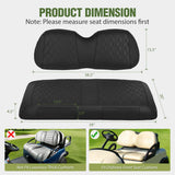 Nilight Golf Cart Front Seat Cover 1PC Black Leather Club Car Precedent | Waterproof Leather No Staple Design All Season Protection Sun Scratch Resistant Cover Fits 2004-2019 Club Car Precedent, view 2