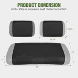 Nilight Golf Cart Front Seat Cover 1PC Grey Black Club Car DS Yamaha | Breathable Sandwich Mesh Sun Scratch Resistant Washable No Staple Fits 1982-2000 Club Car DS and Yamaha G22 G19 G16 G9 G2, view 2