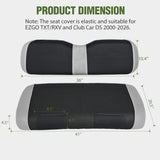 Nilight Golf Cart Front Seat Cover 1PC Grey Black EZGO TXT RXV Club Car DS | Breathable Sandwich Mesh Sun Scratch Resistant Washable No Staple Fits 1994-2013 EZGO TXT RXV and 2000-2026 Club Car DS, view 2