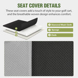 Nilight Golf Cart Front Seat Cover 1PC Grey Black Yamaha Drive G29 Drive2 | Breathable Sun Scratch Resistant Washable No Staple Fits 2007-2016 Yamaha G29 2017-2026 Drive2 2004-2019 Club Car Precedent, view 3