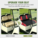 Nilight Golf Cart Front Seat Cover 1PC Red Black Club Car DS Yamaha | Breathable Sandwich Mesh Sun Scratch Resistant Washable No Staple Fits 1982-2000 Club Car DS and Yamaha G22 G19 G16 G9 G2, view 6