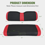 Nilight Golf Cart Front Seat Cover 1PC Red Black EZGO TXT RXV Club Car DS | Breathable Sandwich Mesh Sun Scratch Resistant Washable No Staple Fits 1994-2013 EZGO TXT RXV and 2000-2026 Club Car DS, view 2
