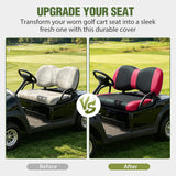 Nilight Golf Cart Front Seat Cover 1PC Red Black Yamaha Drive G29 Drive2 | Breathable Sun Scratch Resistant Washable No Staple Fits 2007-2016 Yamaha G29 2017-2026 Drive2 2004-2019 Club Car Precedent, view 6