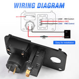 Nilight Golf Cart Key Switch Console Panel 9V-48V DC with Forward Reverse 3PIN Rocker Switches 4.8A Dual USB Quick Charger LED Digital Voltmeter for EZGO TXT PDS, view 2