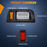 Nilight Golf Cart LED Headlight Tail Light Kit with Stop Brake Turn Signals Running Lights Horn 12V for 1993-Up Club Car DS Electric Carts, view 2