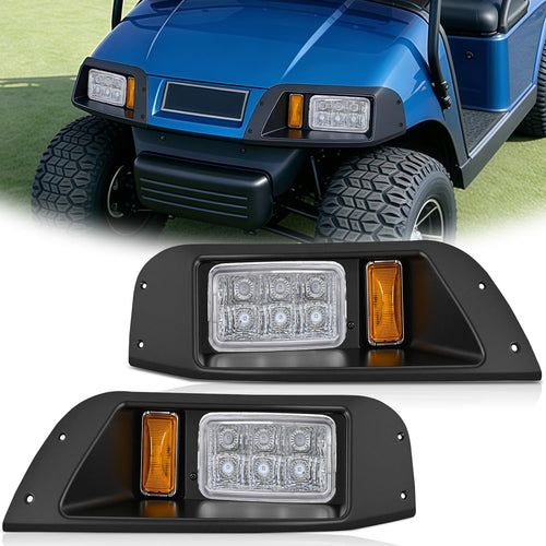 Nilight Golf Cart LED Headlights 2PCS 12V Turn Signals EZGO TXT | High Brightness Waterproof Plug and Play Design Running Light Upgrade Easy Installation for 1996-2013 EZGO TXT Electric Carts