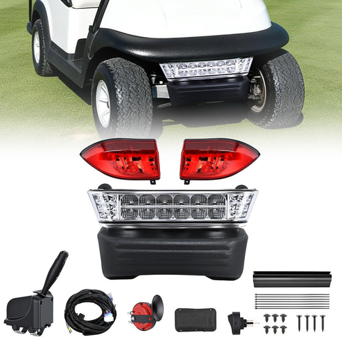 Nilight Golf Cart LED Light Kit 12V Stop Brake Turn Signal Club Car | Headlight Taillight Horn Waterproof Plug and Play Upgrade Kit for 2004-Up Club Car Precedent 2018-Up Tempo Electric Carts