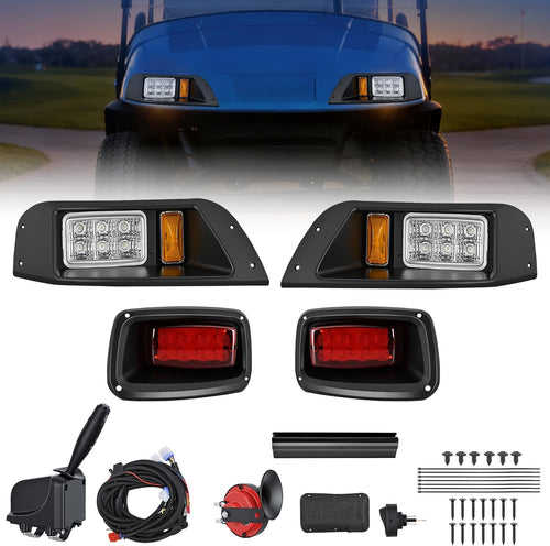 Nilight Golf Cart LED Light Kit 12V Stop Brake Turn Signal EZGO TXT | Headlight Taillight Horn Waterproof Plug and Play Complete Upgrade Kit for 1996-2013 EZGO TXT Electric Carts