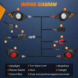 Nilight Golf Cart LED Light Kit 12V Stop Brake Turn Signal Yamaha Drive G29 | Headlight Taillight Horn Waterproof Plug and Play Complete Upgrade Kit for 2007-Up Yamaha Drive G29 Electric Carts, view 4