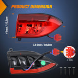 Nilight Golf Cart LED Taillight 2PCS 12V Stop Brake Turn Signals Club Car | High Brightness Waterproof Plug and Play Easy Installation for 2004-Up Club Car Precedent and 2018-Up Tempo Electric Carts, view 2