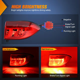 Nilight Golf Cart LED Taillight 2PCS 12V Stop Brake Turn Signals Club Car | High Brightness Waterproof Plug and Play Easy Installation for 2004-Up Club Car Precedent and 2018-Up Tempo Electric Carts, view 3