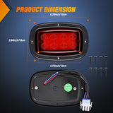 Nilight Golf Cart LED Taillights 2PCS Stop Brake Turn Signals Club Car DS | 12V High Brightness Waterproof Plug and Play Design Running Light Upgrade Easy Installation for 1993-Up Club Car DS, view 2
