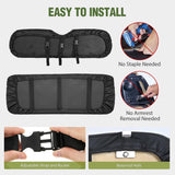 Nilight Golf Cart Rear Seat Cover 1PC Black Leather Club Car EZGO Yamaha | Thick PVC Leather Diamond Design Breathable Water Repellent Scratch Resistant Fits Club Car EZGO Yamaha Aftermarket Seats, view 5