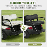 Nilight Golf Cart Rear Seat Cover 1PC Black Leather Club Car EZGO Yamaha | Thick PVC Leather Diamond Design Breathable Water Repellent Scratch Resistant Fits Club Car EZGO Yamaha Aftermarket Seats, view 6