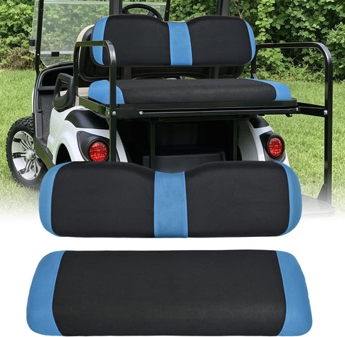 Nilight Golf Cart Rear Seat Cover 1PC Blue Black Club Car EZGO Yamaha | Breathable Sandwich Mesh Sun Scratch Resistant Washable No Staple Fits Aftermarket Rear Seats for Club Car EZGO Yamaha