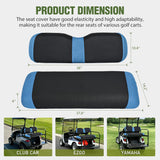 Nilight Golf Cart Rear Seat Cover 1PC Blue Black Club Car EZGO Yamaha | Breathable Sandwich Mesh Sun Scratch Resistant Washable No Staple Fits Aftermarket Rear Seats for Club Car EZGO Yamaha, view 2