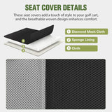 Nilight Golf Cart Rear Seat Cover 1PC Grey Black Club Car EZGO Yamaha | Breathable Sandwich Mesh Sun Scratch Resistant Washable No Staple Fits Aftermarket Rear Seats for Club Car EZGO Yamaha, view 3