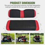 Nilight Golf Cart Rear Seat Cover 1PC Red Black Club Car EZGO Yamaha | Breathable Sandwich Mesh Sun Scratch Resistant Washable No Staple Fits Aftermarket Rear Seats for Club Car EZGO Yamaha, view 2