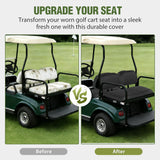 Nilight Golf Cart Seat Covers 2PCS Black Leather Club Car DS | Waterproof Leather No Staple Design All Season Protection Sun Scratch Resistant Cover Fits 2000-2026 Club Car DS, view 6