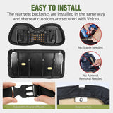 Nilight Golf Cart Seat Covers 2PCS Black Leather Club Car Precedent | Waterproof Leather No Staple Design All Season Protection Sun Scratch Resistant Cover Fits 2004-2019 Club Car Precedent, view 5