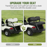 Nilight Golf Cart Seat Covers 2PCS Black Leather Club Car Precedent | Waterproof Leather No Staple Design All Season Protection Sun Scratch Resistant Cover Fits 2004-2019 Club Car Precedent, view 6