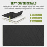 Nilight Golf Cart Seat Covers 2PCS Black Leather EZGO TXT RXV | Waterproof Leather No Staple Design All Season Protection Sun Scratch Resistant Fits 1994-2013 EZGO TXT/ RXV, view 3