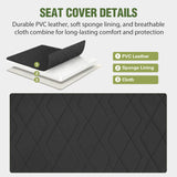 Nilight Golf Cart Seat Covers 2PCS Black Leather Yamaha Drive G29 Drive2 | Waterproof Leather No Staple Design Sun Scratch Resistant Cover Fits Yamaha 2007-2016 Drive G29/2017-2026 Drive 2, view 3