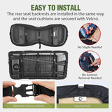 Nilight Golf Cart Seat Covers 2PCS Black Leather Yamaha Drive G29 Drive2 | Waterproof Leather No Staple Design Sun Scratch Resistant Cover Fits Yamaha 2007-2016 Drive G29/2017-2026 Drive 2, view 5