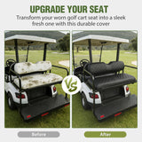 Nilight Golf Cart Seat Covers 2PCS Black Leather Yamaha Drive G29 Drive2 | Waterproof Leather No Staple Design Sun Scratch Resistant Cover Fits Yamaha 2007-2016 Drive G29/2017-2026 Drive 2, view 6