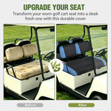 Nilight Golf Cart Seat Covers 2PCS Blue Black for Club Car DS Yamaha | Breathable Sandwich Mesh Sun Scratch Resistant Washable No Staple Fits 1982-2000 Club Car DS Yamaha G22 G19 G16 G9 G2, view 6
