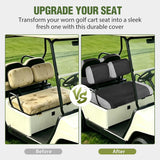 Nilight Golf Cart Seat Covers 2PCS Grey Black Club Car DS Yamaha | Breathable Sandwich Mesh Sun Scratch Resistant Washable No Staple Fits 1982-2000 Club Car DS Yamaha G22 G19 G16 G9 G2, view 6