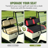 Nilight Golf Cart Seat Covers Set Red Black for Club Car DS Yamaha | Breathable Sandwich Mesh Sun Scratch Resistant Washable No Staple Fits 1982-2000 Club Car DS Yamaha G22 G19 G16 G9 G2, view 6