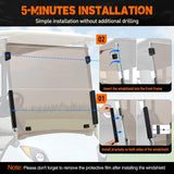 Nilight Golf Cart Windshield for Front Window Foldable UV Protection Compatible with Yamaha Drive G29 Gas or Electric Models 2007-2016 Tinted Polycarbonate (PC) Scratch and Impact Resistant, view 4